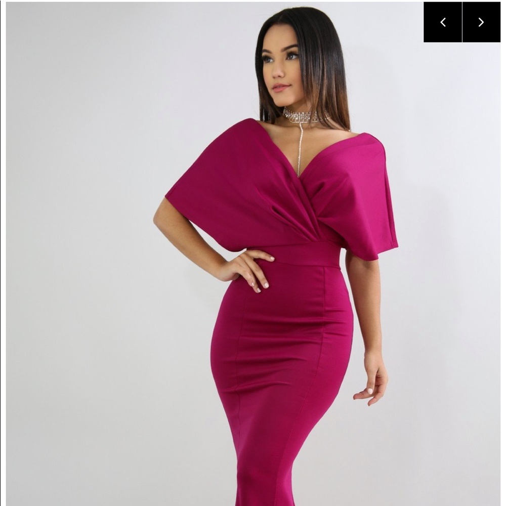 New long short sleeve gown